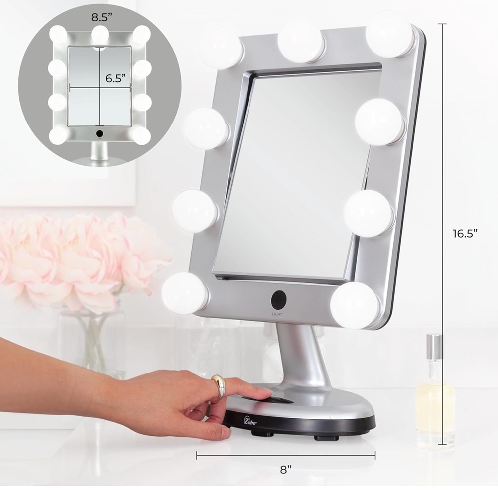 Zadro Melrose LED Variable 3-Color Lighted Dual-Sided/Bluetooth/Makeup Mirror - Picture 4 of 16